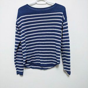 Old Navy Blue & White Stripe Sweater – Relaxed Fit